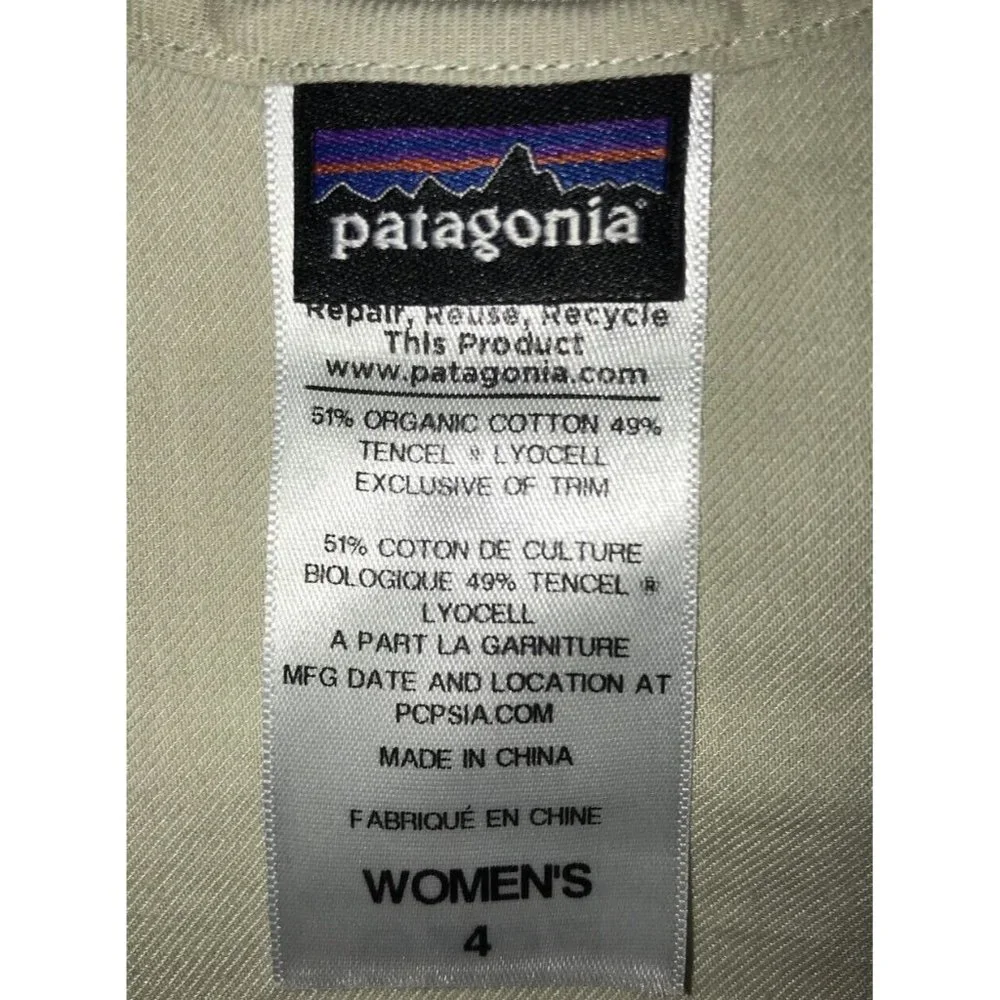 PATAGONIA SEAHURST Tank Top Bleached Stone Yellow SIZE 4 Org Cotton/Tencel EUC - Picture 7 of 9